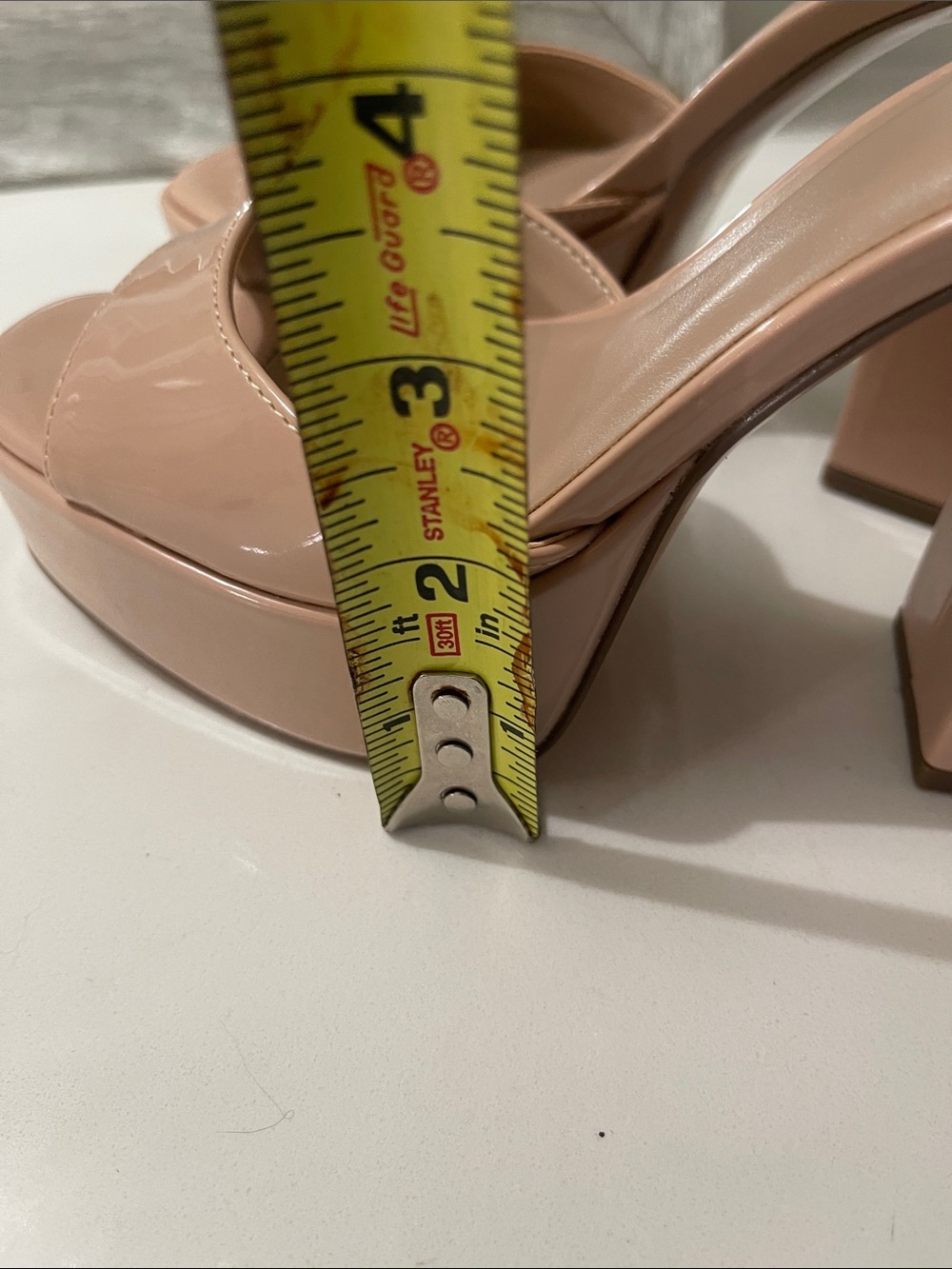 Mix No. 6 Nude Tan  Platform Block Heel Sandals Ankle Strap Sammir sz 6 - Picture 9 of 13